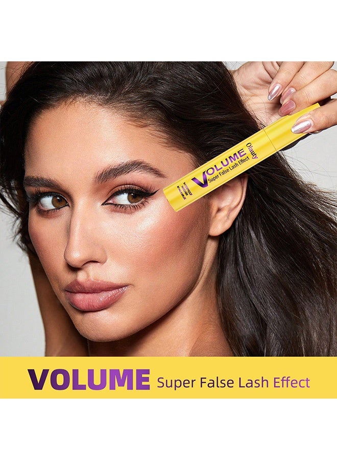 OLAUTY Luscious and curled mascara - long-lasting, waterproof, non-creaming, thick brush head, 9ml (#black) - Image 2